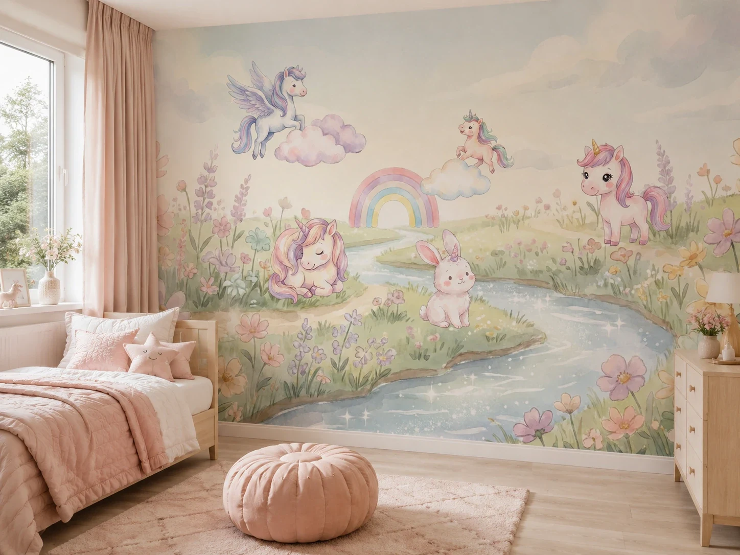 Sihirli Bahçe — Unicorn Manzarası — oda mockup